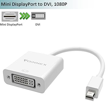 Mini DisplayPort a DVI Adaptador,Hacer Conversor Thunderbolt-DVI ...