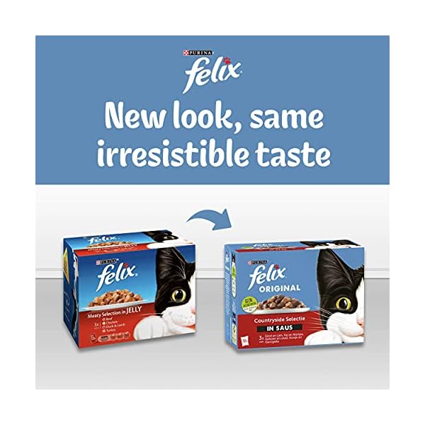 Felix-Mixed-Selection-in-Jelly-Cat-Food-120-Pouches-120-x-100-g Felix Adult Wet Cat Food Mixed Selection in Jelly Beef, Chicken, Tuna, Salmon 120 x 100g Pouches