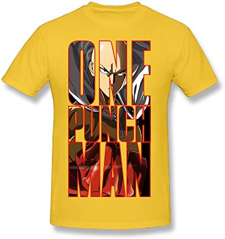 Men's One Punch Man Saitama Crew-Neck Casual T Shirt