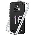 RhinoShield Bumper Case Compatible with [iPhone 16] | CrashGuard - Shock Absorbent Slim Design Protective Cover 3.5M / 11ft Drop Protection - Platinum Gray