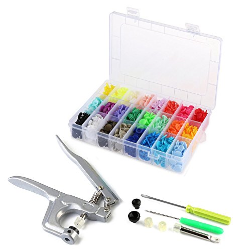 360pcs T5 Plastic Snap Button with Snaps Pliers for Sewing and Crafting