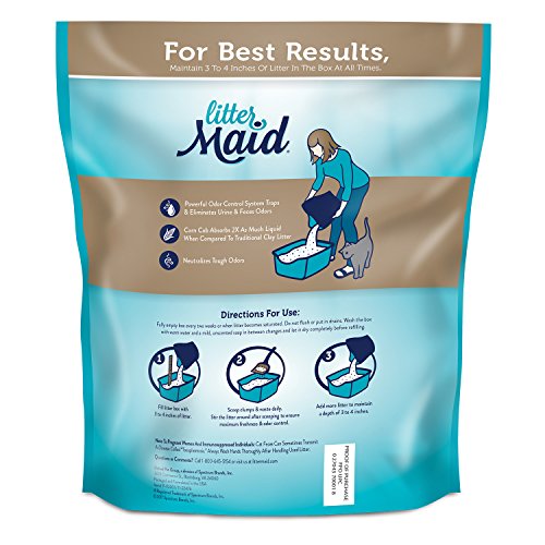 LitterMaid Premium Corn Cob Litter, 9 Pound Bag, Clumping Formula