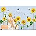 docooler Sunshine Sunflower Butterfly Dancing in Summer Beautiful Removable Wall Stickers DIY Kid's Child Room Decor Decal LM858 (90 60cm )