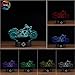 3D Optical Illusion Night Light - 7 LED Color Changing Lamp - Cool Soft Light Safe For Kids - Solution For Nightmares - Harley Davidson Motorcycle