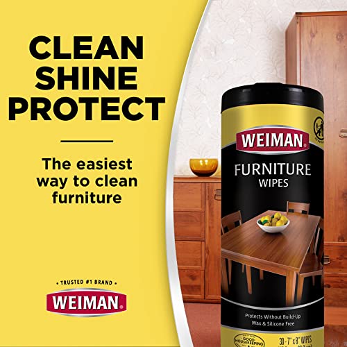 Weiman Wood Cleaner and Polish Wipes Clean, Polish & Protect Wood