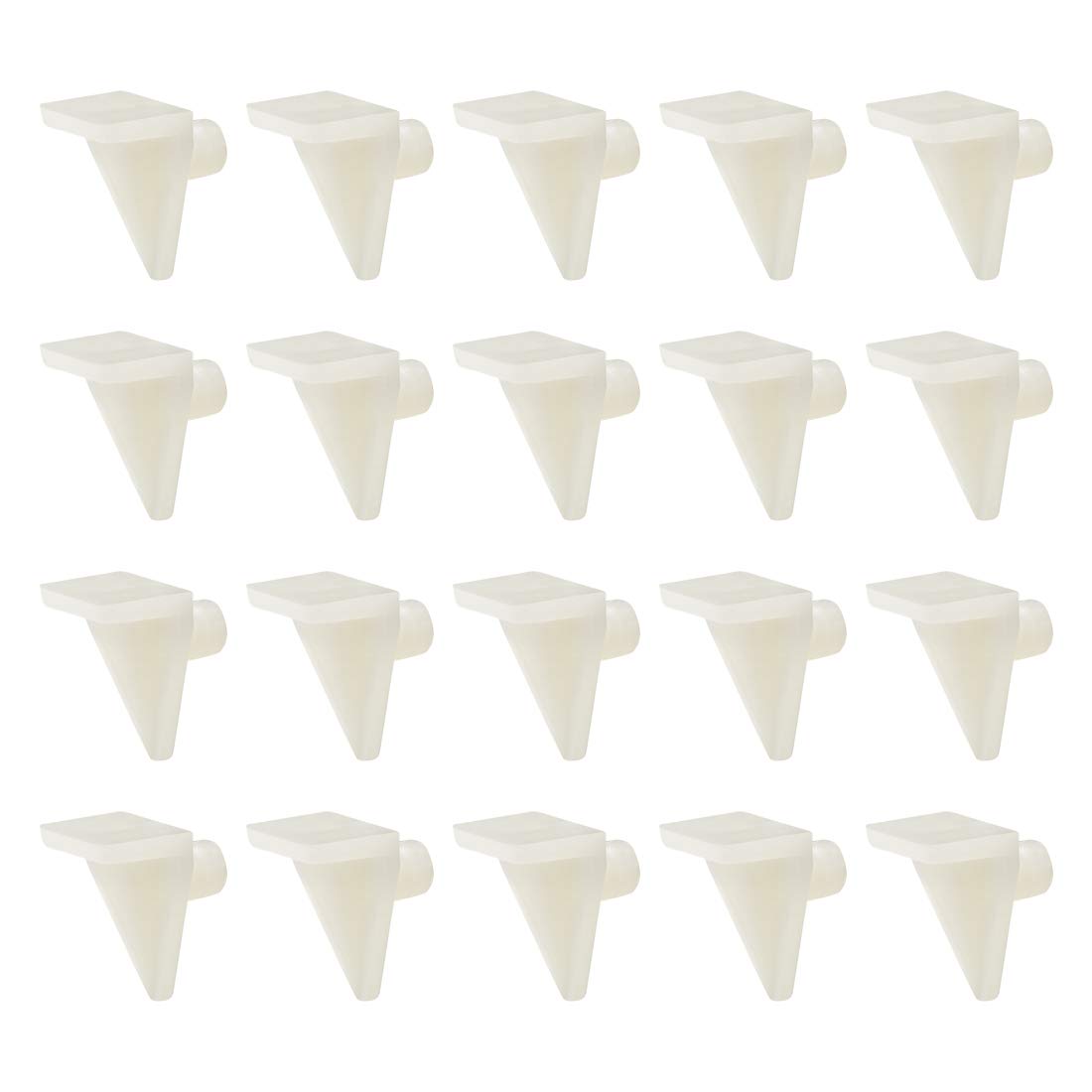 sourcing map Plastic Shelf Support Pegs 100pcs 5mm Cabinet Shelf Clips Shelf Bracket Holder Peg for Kitchen Furniture Book Shelves Supplies