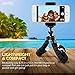 Gvozd Tripod Stand Holder, Flexible Mini, with Bluetooth Wireless Remote Shutter and Universal Clip for Iphone, Phone, Smartphone, iPad, Digital Camera, Gopro