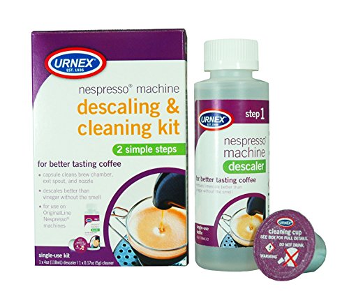 Click Here to See More Images Urnex Nespresso Machine Descaler and Cleaner - 2 Step Descaling and Cleaning Kit