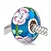 Lampwork Murano Glass Charm - 925 Sterling Silver Core - Fits European Charm Bracelet …