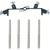TUOREN Cowbell Holder Mounting Bracket with 9.5mm Percussion Mount Rod, All Percussion Mount Bracket for Cowbell Jam Blocks Tambourine Percussion Rack Stand Percussion Instrument Accessory