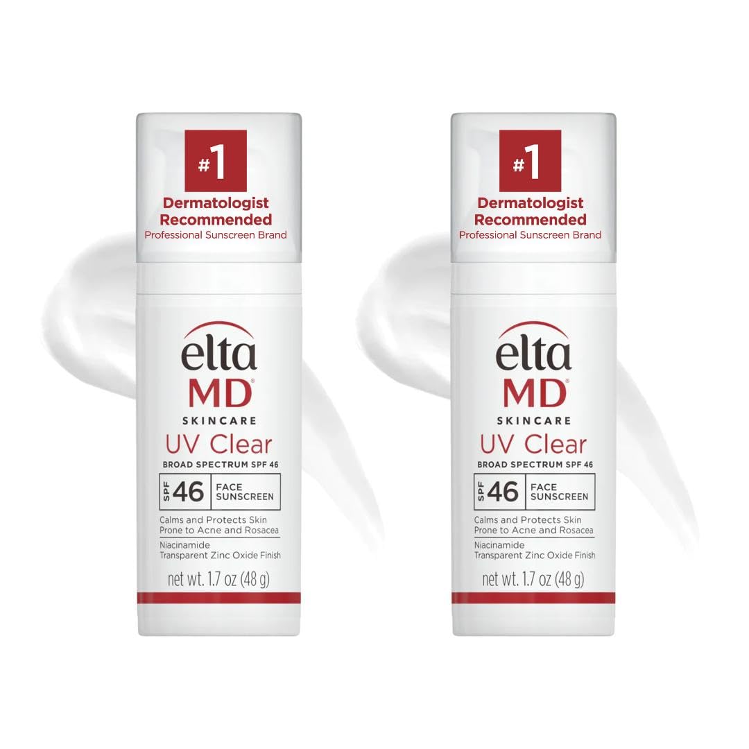 Photo 1 of 1pc.    EltaMD UV Clear Face Sunscreen SPF 46, Oil-Free Sunscreen with Zinc Oxide, Dermatologist Recommended