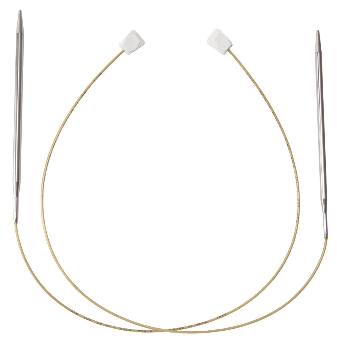 Addi Flexi-Bel Needles, brass nickel-plated, Multicoloured, 50cm x 9mm