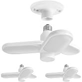 Energetic Garage Ceiling Lights Led Shop Light Screw in Fixture 3 Pack | Ultra Bright 3500LM, 5000K Daylight, 30W; 3 Adjustable Panels; E26 Screw-In; 50,000 Hours; ETL Listed