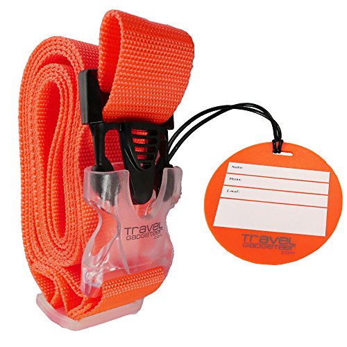 ★FREE SHIPPING★Luggage Strap + Matching TAG BRIGHT COLORS Help Easily Identify Your Luggage