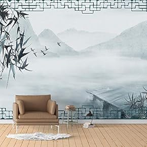 Wall Murals for Bedroom Beautiful Chinese Traditional Cultural Removable Wallpaper Peel and Stick Wall Stickers - 66x96 inches