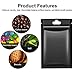 200 Pieces Foil Pouch Bag,Resealable Odor Proof Bags, Polyester Film Zip Lock Bags Aluminum Foil Bags, Metallic Polyester Film Foil Flat Food Storage Bags Pouch (Black)