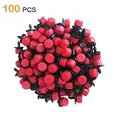 Korty 100pcs 360 Degree Adjustable Irrigation Drippers Sprinklers, 1/4 Inch Emitters Drip for Watering System