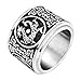 FANSING Jewelry Mens Stainless Steel Chinese Ancient Guardian Beast Spinner Rings