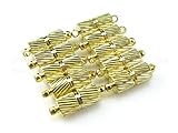 8 CleverDelights Magnetic Jewelry Clasps - Spiral Style - Gold Color - Necklace Magnet Clasp Converter