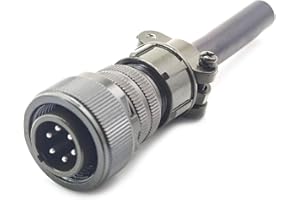 FOWIUNYE MS3106A14S-6P Industrial Circular Connector, MIL-DTL-5015 Series Threaded Connector 6 Pin Contacts Solder Male Connectors Straight, 14S Shell Size for Industrial