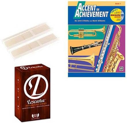 Accent on achievement Book 1 (Alto Saxophone) Deluxe with Lescana Paramount Series Alto Saxophone Reeds 2 PACK (Size 3)