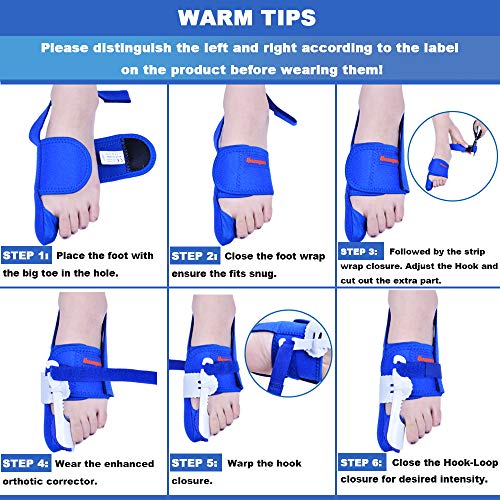 Bunion Corrector [Pair] - Improved Bunion Splint Big Toe Straightener Separators for Hallux Valgus Pain Relief Fits Men & Women - Thumbnail 3