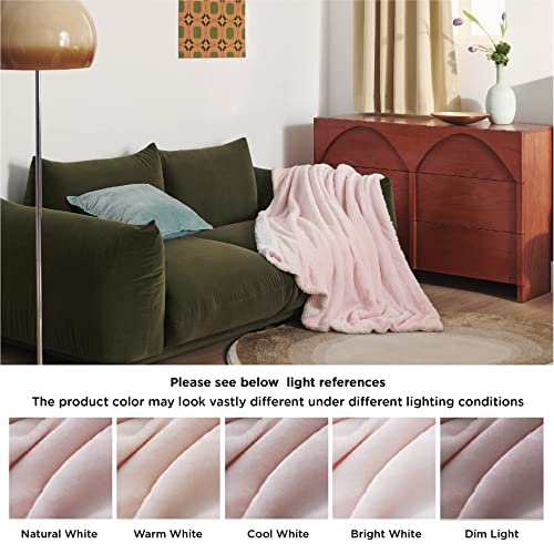 Bedsure Sherpa Fleece King Size Blanket for Bed Pink Thick Fuzzy Warm Soft Large Blankets King