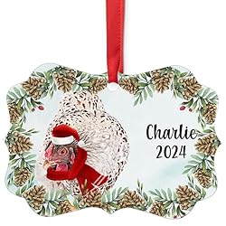 White Wyandotte Chicken Christmas Ornament 2024