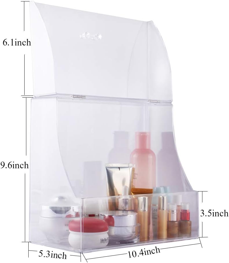 Zhiai Acrylic Cosmetics Storage Box Storage Box Display Cabinet Front Cover - Cosmetics Storage for Makeup, Brush, Perfume, Skin Care