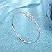 LightTheBo Swarovski Crystals Bangle Bracelets White Gold Plated Hinged Jewelry for Women Girls