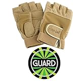 EVER-DRI Performance Gloves and Color Guard Decal Bundle (Tan, MEDIUM)