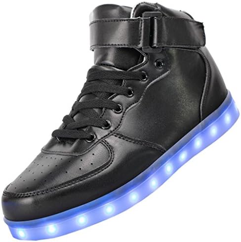 Tokee High Top USB Charging Light Up LED Shoes for Men and Women
