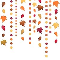 Autumn Theme Leaf Paper Garland Party Decoration Hanging Décor/Streamer/Banner Backdrop Party Supplies for Baby Shower Kids Room Showcase Holiday Wedding Thanksgiving