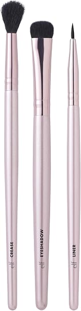 e.l.f. No Budge Brush Trio 3-Piece Eyeshadow Blending Liner Set Vegan view 3