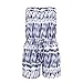 Beauty Decor Women's Casual Tube Top Strapless Printed Beach Short rompers jumpsuits Playsuits Blue/Brown/Orange