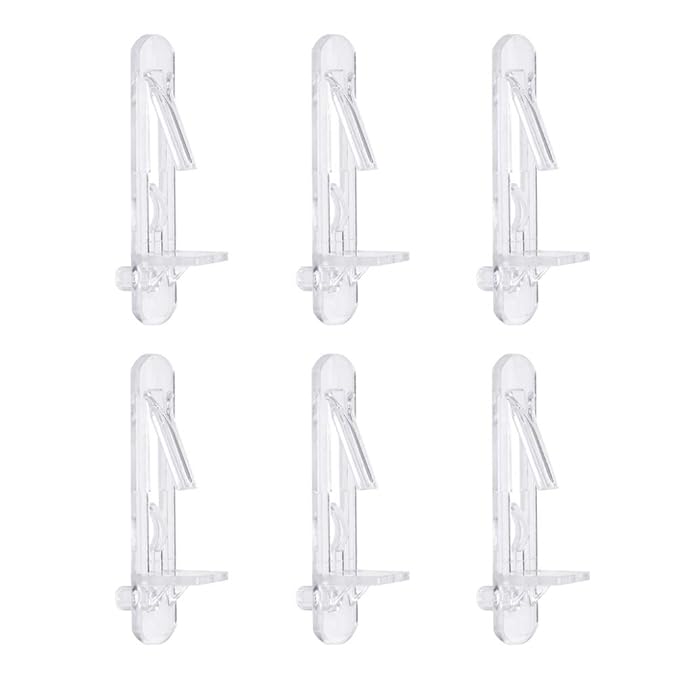 INCREWAY 30 Pack Clear Shelf Support Peg,SelfLocking, Fits 5mm