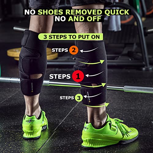 MANUEKLEAR Deadlift Shin Guards, Quick On and Off Shin Splint Brace