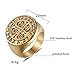 JAJAFOOK Men Gold Plated Stainless Steel Catholic St Benedict Exorcism Signet Ring Cross Band