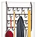 Lynk Over Door or Wall Mount 16 Hook Rack Shirt, Belt, Hat, Coat, Towel Organizer, Bronze