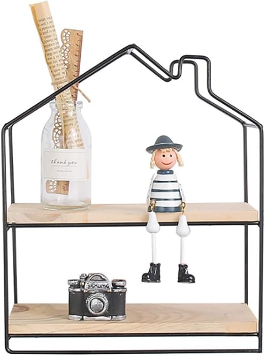 Estanteria Decorativa Estante De Pared Estante Flo Forma De Casa