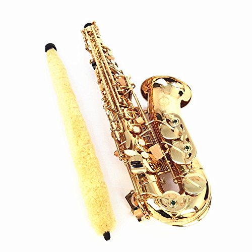 Luvay Alto Sax Saxophone Pad Saver, Brush Cleaner Maintain Care Tool (Yellow)