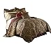 Chezmoi Collection Seville 9-Piece Jacquard Black Gold Maroon Red Medallion Paisley Oversized Comforter Set, Queen 92