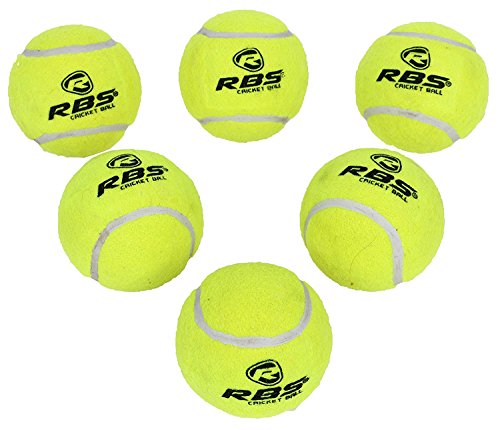 RBS Cricket Ball Light Tennis Ball Pack of 6 (Yellow)