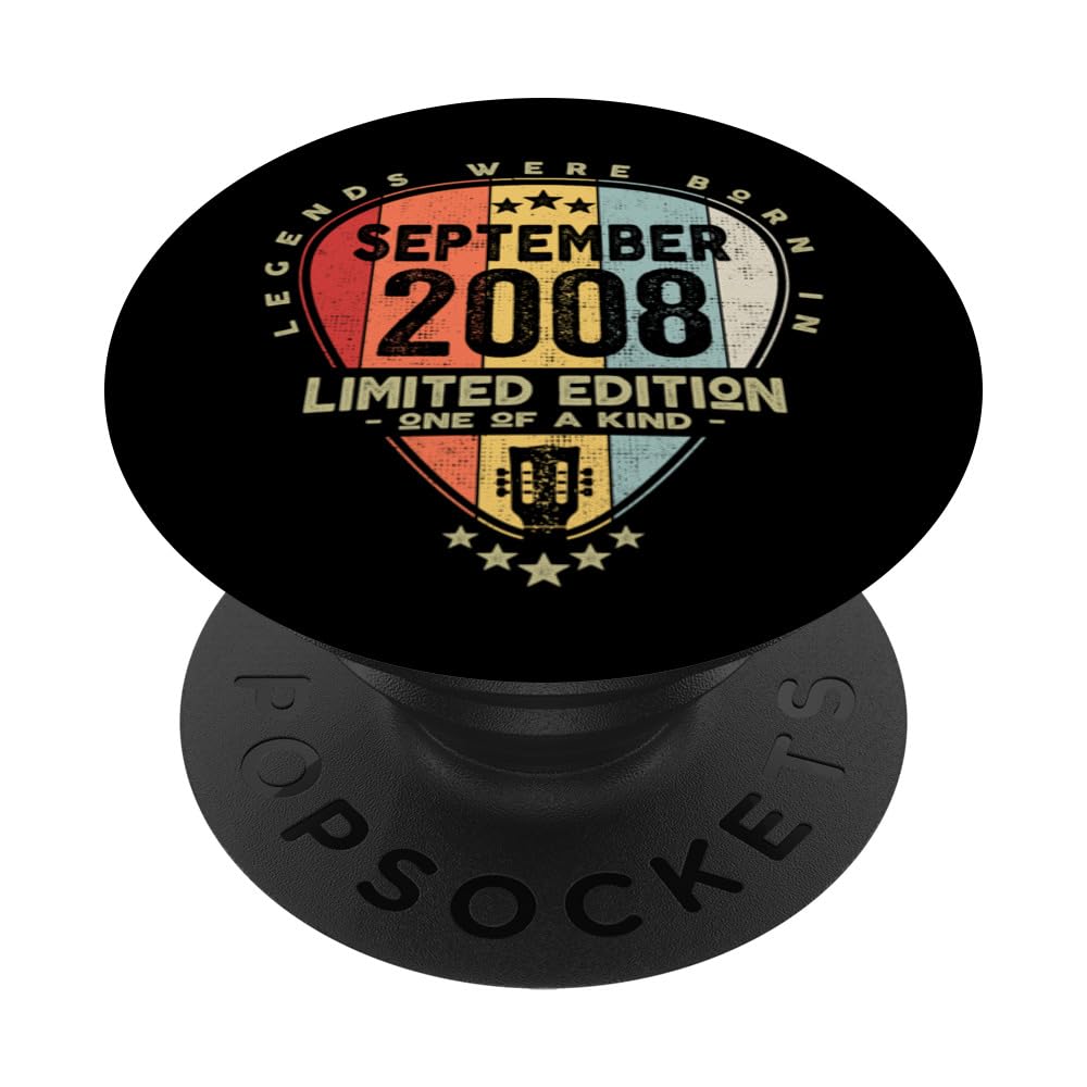 Guitar Pick - Legends Were Born In September 2008 Guitar PopSockets Swappable PopGrip