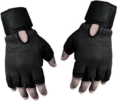 Sports 101 Genuine Leather Netted Gym & Fitness Gloves with Wrist Support