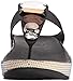 FitFlop Women's Jeweley Toe-Post Flip Flop, Black, 9 M US