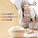 9 Inch Bread Banneton Proofing Basket,Scraper,Beginner E-book,Instruction Manual,Brotform Cloth Liner by Bakers’Luv–Rattan Rising Dough Basket Set –Artisan Homemade Sourdough Bowl Gift For Bakers