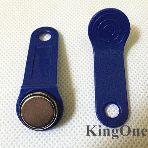 100pcs Dallas DS1990A DS1990a-F5 iButton I-Button electronic key IB tag cards fobs (Blue)