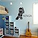 Custom made Personalized Name Ninjago Vinyl Wall Decal Sticker For Kids Boy Rooms Ninga Children Room Wall Stickers Home Decor-you choose name and color