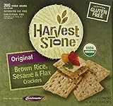 Harvest Stone Original Brown Rice, Sesame and Flax Crackers, Gluten Free, 20 Ounce